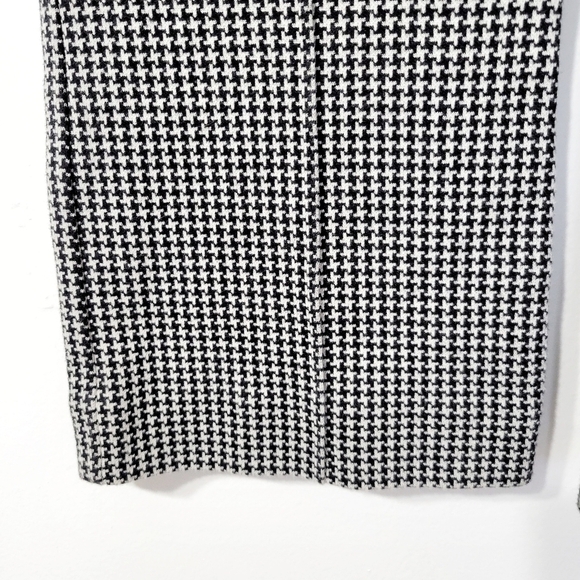 Anthropologie The Essential Trouser Black & White Houndstooth Size 4 - Picture 8 of 11
